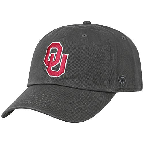 Top of the World Oklahoma Sooners Mens Adjustable Relaxed Fit Charcoal Icon hat Adjustable