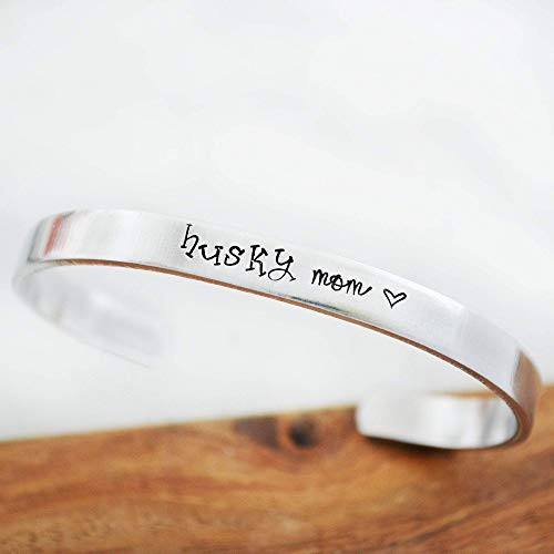 Siberian Husky Mom Cuff Bracelet Sled Dog Mama Adoption Rescue Puppies Hand Stamped Jewelry Gift for Women Grads Graduation Birthday Siberian Husky Mom Cuff Bracelet Sled Dog Mama Adoption Rescue Puppies Hand Stamped Jewelry Gift for Women Grads Graduation Birthday