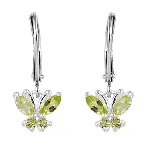 Shop LC Delivering Joy Marquise Peridot Lever Back Butterfly Earrings Stainless Steel 925 Sterling Silver Ct 0_6