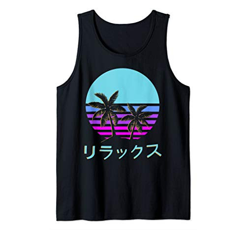 Aesthetic Vaporwave Style Retro 1980s 1990s Otaku Japanese Tank Top Aesthetic Vaporwave Style Retro 1980s 1990s Otaku Japanese Tank Top