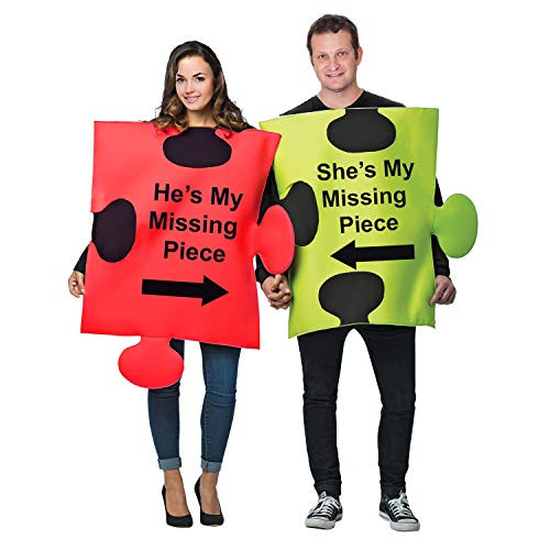 Tigerdoe Puzzle Piece Costume - Halloween Couple Costumes - Funny Adult Costumes - Novelty Costumes 