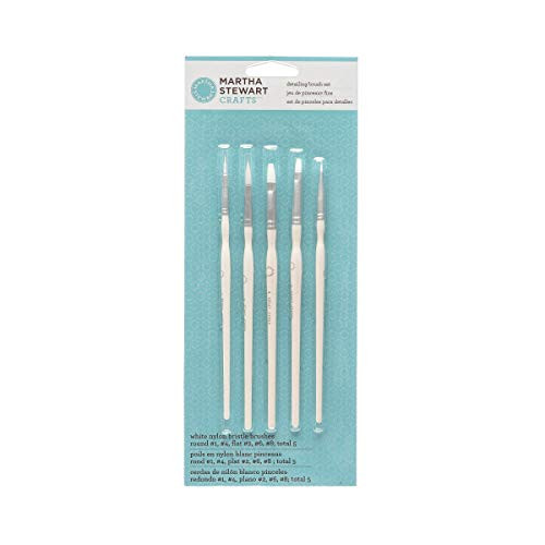 Martha Stewart Crafts 32247 Martha Stewart Detailing Brush Set, White