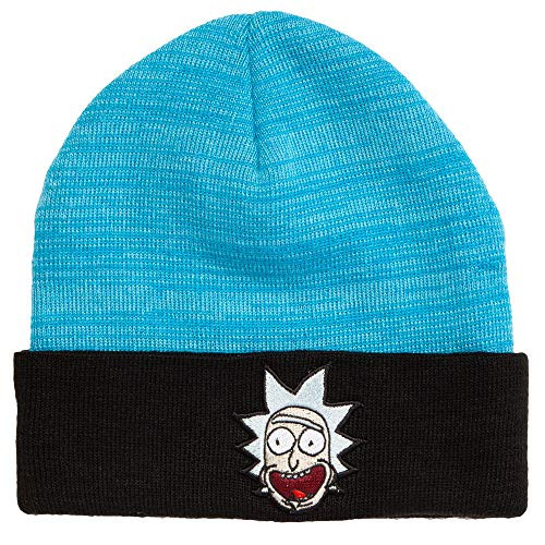 Cartoon Network Rick and Morty Rick Face Cuffed Adult Beanie Blue