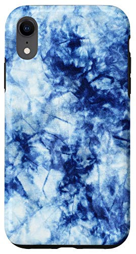 iPhone XR The Cute Blue Tie Dye Pastel Aesthetic Blue Tie Dye Pattern Case