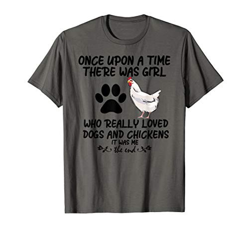 funny chicken shirts There Was Girl Who Loved Dogs Chickens T-Shirt