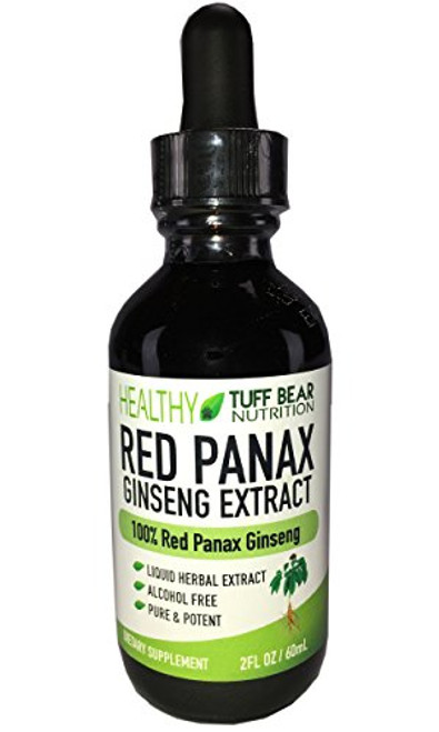 Korean Red Panax Ginseng Extract 2FL oz Best Korean Red Panax Ginseng Extract Made with 100 Natural Pure Potent Herbal Red Panax Ginseng Roots by TUFF BEAR