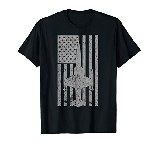 F-104 Starfighter Supersonic Jet Airplane Vintage Flag Pilot T-Shirt