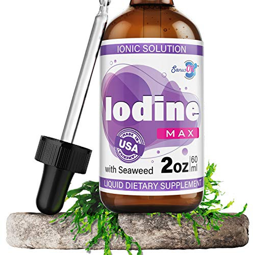 SanusOK Organic Iodine Supplement 0_2 in Drops - Ionic Iodine Solution for Entire Family - Natural Iodine Drops - Focus Energy - Sea Kelp Active Iodine Liquid - Daily Energy Supplement 2 Fl Oz SanusOK Organic Iodine Supplement 0_2 in Drops - Ionic Iodine Solution for Entire Family - Natural Iodine Drops - Focus Energy - Sea Kelp Active Iodine Liquid - Daily Energy Supplement 2 Fl Oz