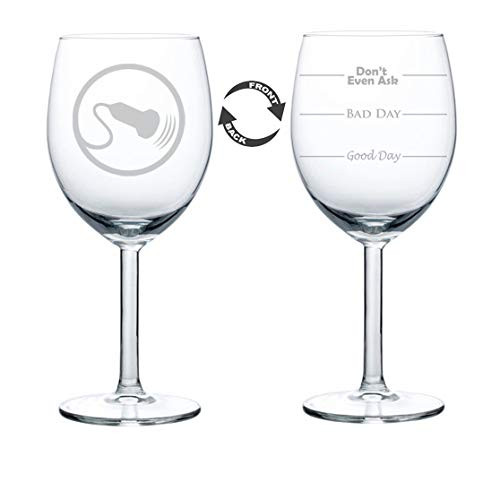 Wine Glass Goblet Two Sided Sonography Sonographer Ultrasound 10 oz