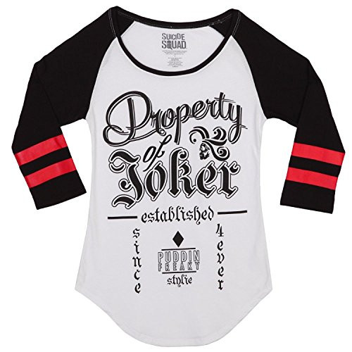 DC Comics Suicide Squad Property of Joker Raglan Juniors T-Shirt