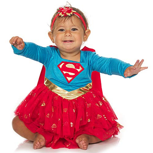 DC Comics Super Girl Infant Baby Girls Costume Dress - Superhero Costumes for Girls BlueRedYellow 24 Months