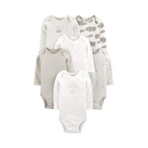 Carters Baby Boys Multi-pk Bodysuits 126g333 9 Months Taupe