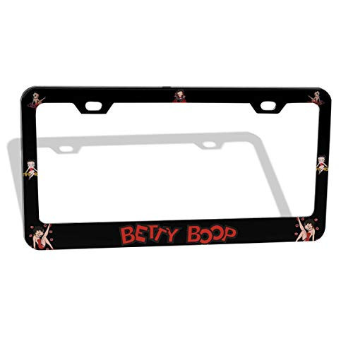 NC Betty Boop 3D License Plate Frame Metal Auto License Plate Frame Car Tag Holder