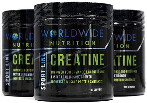 Worldwide Nutrition Pure Creatine Monohydrate Powder Supplement Unflavored 100 Servings 500g