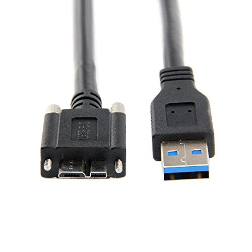 Chenyang 15ft 5m USB 3_0 A Type Cable Male to Micro USB 3_0 B Male with Mount Panel Screws for Hard Disk Mobile Phone