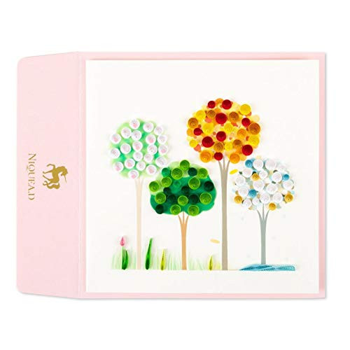 NIQUEA_D Quilled Seasons Blank Card