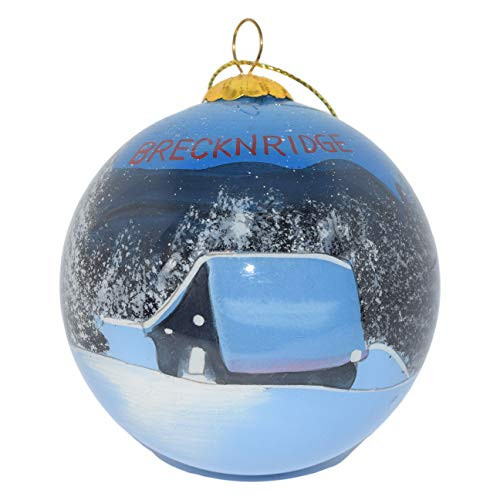Art Studio Company Hand Painted Glass Christmas Ornament - Winter Cabin Breckenridge Art Studio Company Hand Painted Glass Christmas Ornament - Winter Cabin Breckenridge