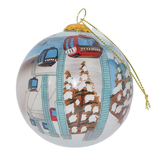 Art Studio Company Hand Painted Glass Christmas Ornament - Gondola Breckenridge Art Studio Company Hand Painted Glass Christmas Ornament - Gondola Breckenridge