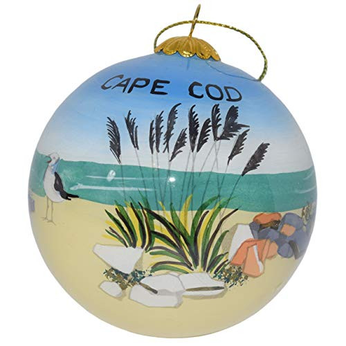 Art Studio Company Hand Painted Glass Christmas Ornament - Beach Bird Cape Cod Art Studio Company Hand Painted Glass Christmas Ornament - Beach Bird Cape Cod