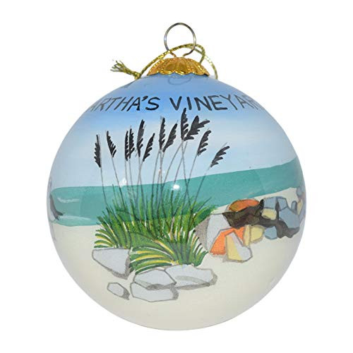Art Studio Company Hand Painted Glass Christmas Ornament - Beach Bird Marthas Vineyard Art Studio Company Hand Painted Glass Christmas Ornament - Beach Bird Marthas Vineyard