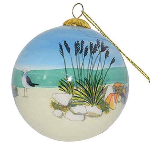 Art Studio Company Hand Painted Glass Christmas Ornament - Beach Bird Myrtle Beach Art Studio Company Hand Painted Glass Christmas Ornament - Beach Bird Myrtle Beach