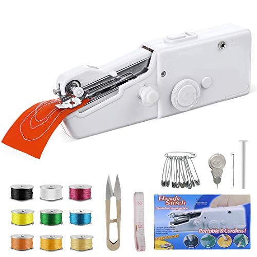 Handheld Sewing Machine Mini Cordless Portable Electric Sewing Machine Quick Stitch Tool for Fabric Clothing Kids Cloth Home Travel Use Handheld Sewing Machine Mini Cordless Portable Electric Sewing Machine Quick Stitch Tool for Fabric Clothing Kids Cloth Home Travel Use