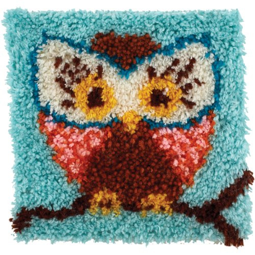 WonderArt Hoot Latch Hook Kit, 12" X 12"