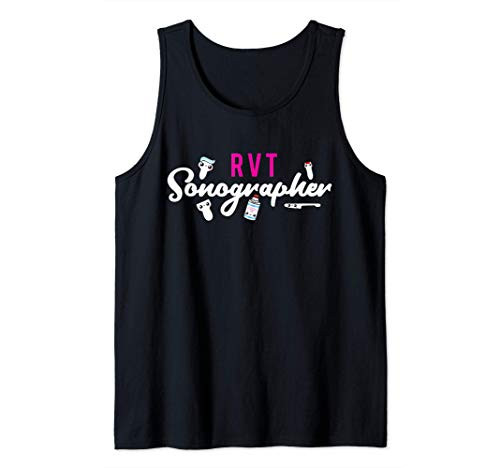 Ultrasound Tech Sonographer Radiology RVT Sonography 1 Tank Top