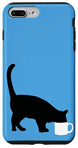 iPhone 7 Plus8 Plus Funny Cat and Coffee Cat and Mug Cat Lover Coffee Lover Case