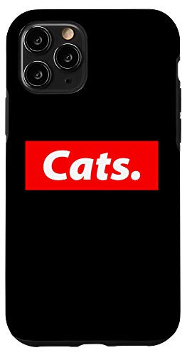 iPhone 11 Pro Cats - Red Box Logo Gift For Cat Lovers Case