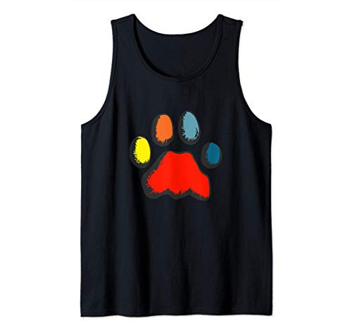 Cute Puppy Dog Cat Lover Paw Print Veterinarian Vet Tech Tank Top