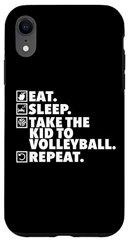 iPhone XR Eat Sleep Take the Kid to Volleyball Repeat Case
