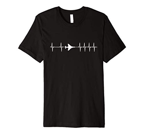 F-4 Phantom II ECG Heartbeat Airplane Premium T-Shirt