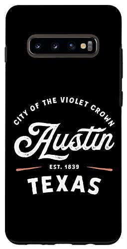 Galaxy S10 Rustic Classic Austin Texas 1839 USA Novelty Gift Case