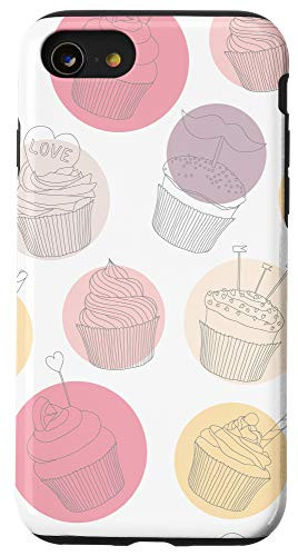 iPhone SE 2020  7  8 Case - cute cupcakes objects pattern phone Case