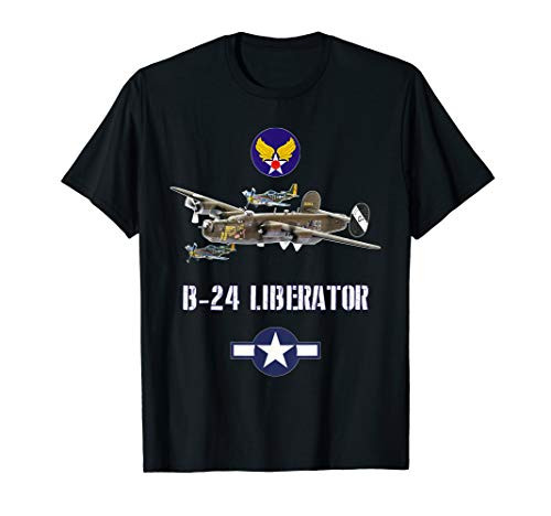 USAAF B-24 Liberator WW2 Bomber Airplane T-Shirt