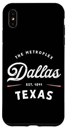 iPhone XS Max Rustic Classic Dallas Texas 1841 USA Novelty Gift Case