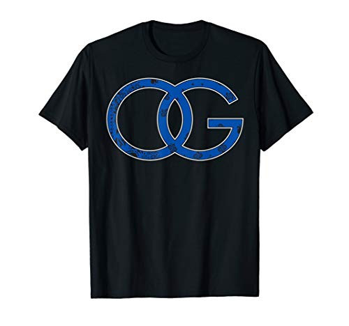 Mens CaliDesign OG T-shirt Original Gangster Blue Bandana Print