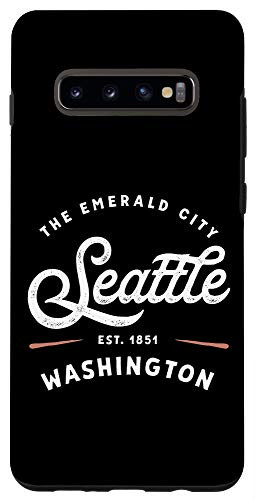 Galaxy S10 Rustic Classic Seattle Washington 1851 USA Gift Case