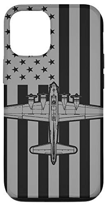 iPhone 1212 Pro B-17 Flying Fortress WWII Bomber Aircraft American Flag Case