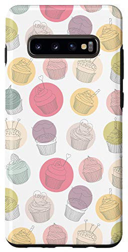 Galaxy S10 Vintage Cupcake Pattern Gift For Men Women Kids Case