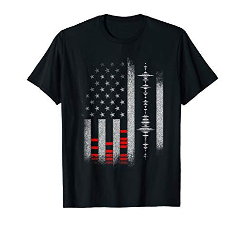Studio Audio Engineer USA Flag Sound Guy Tech T-Shirt