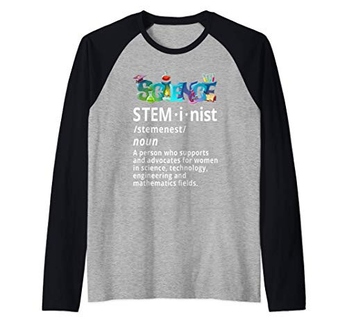 Steminist Science Girls Tech Engineer Math Womens Cute Gift Raglan Baseball Tee