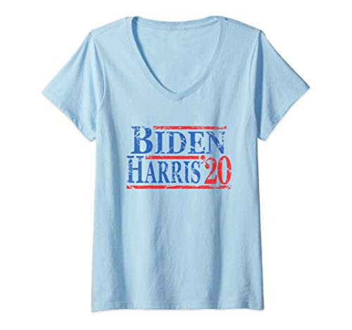 Womens Vintage Joe Biden Kamala Harris 2020 V-Neck T-Shirt Womens Vintage Joe Biden Kamala Harris 2020 V-Neck T-Shirt