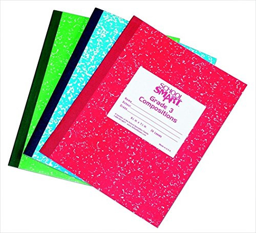 School Smart Skip-A-Line Composition Books - Grade 3, 50 sheets, Red