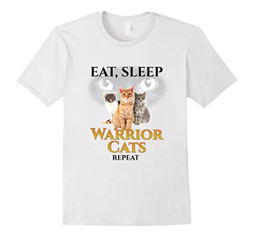 Cat Warriors T-Shirt  Eat Sleep Cat Warrior Gift