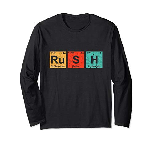 Rush Ru-S-H Periodic Table Elements Shirt Long Sleeve T-Shirt
