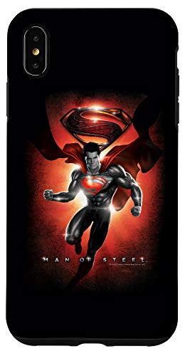 iPhone XS Max Man of Steel Superman Title Black Case