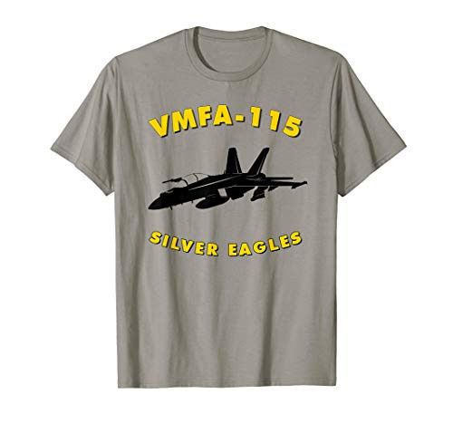 VMFA-115 Silver Eagles Fighter Squadron F-18 Hornet Jet T-Shirt