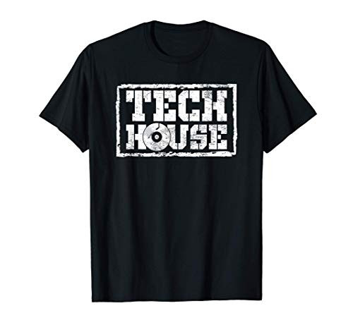 Tech House Music - Vintage EDM Rave Techno DJ Gift T-Shirt